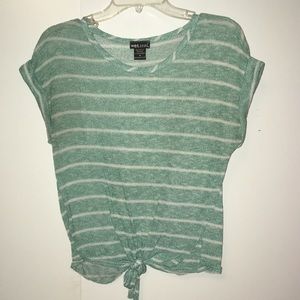 sheer striped top
